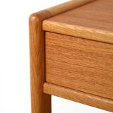 Pair of Scandinavian bedside tables from the 1950s–60s with carved handle