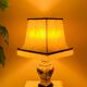 Living room lamp in cracked earthenware style, handmade decoration, 20th century