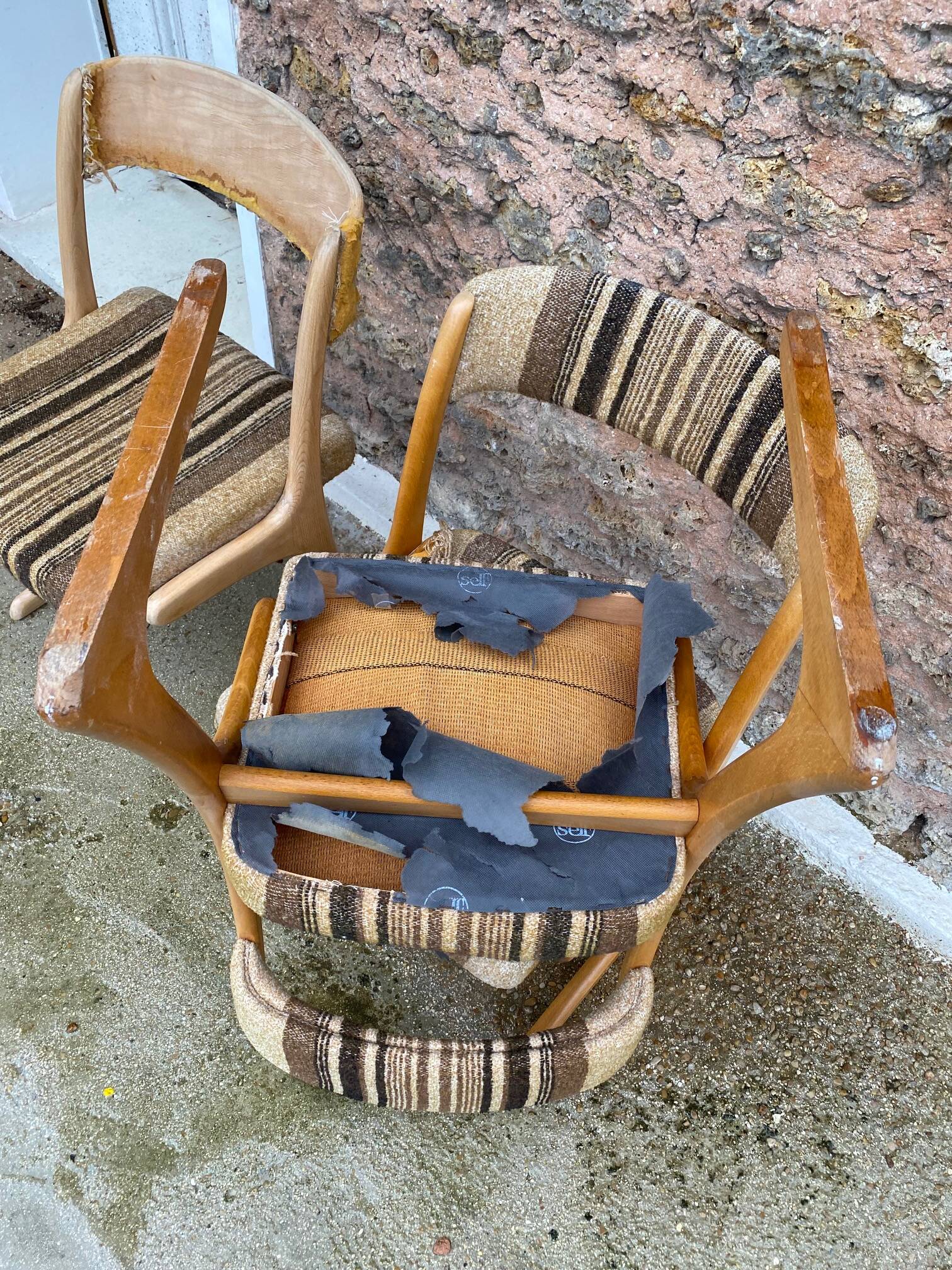 Chaise vintage ameublement nf siege 14