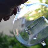 Glass trap blown 18th or 19th century