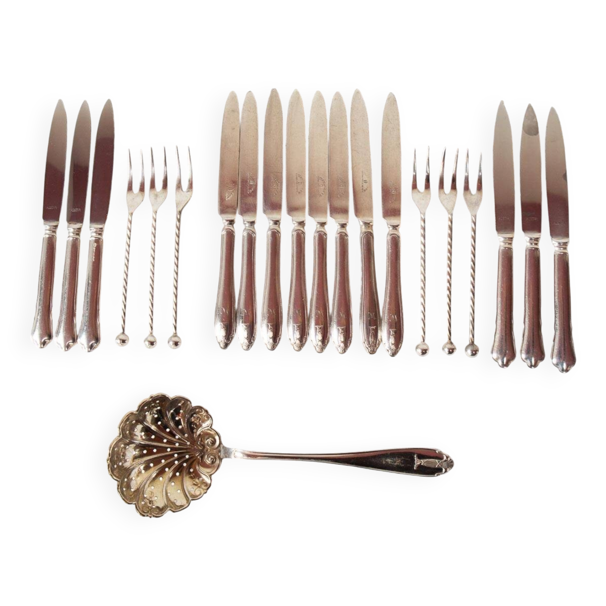 Swedish Fruit Cutlery Set with Sprinkling Spoon (21 Pieces)