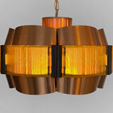 Copper pendant light by Werner Schou for Coronell Elektro. Denmark 1960s