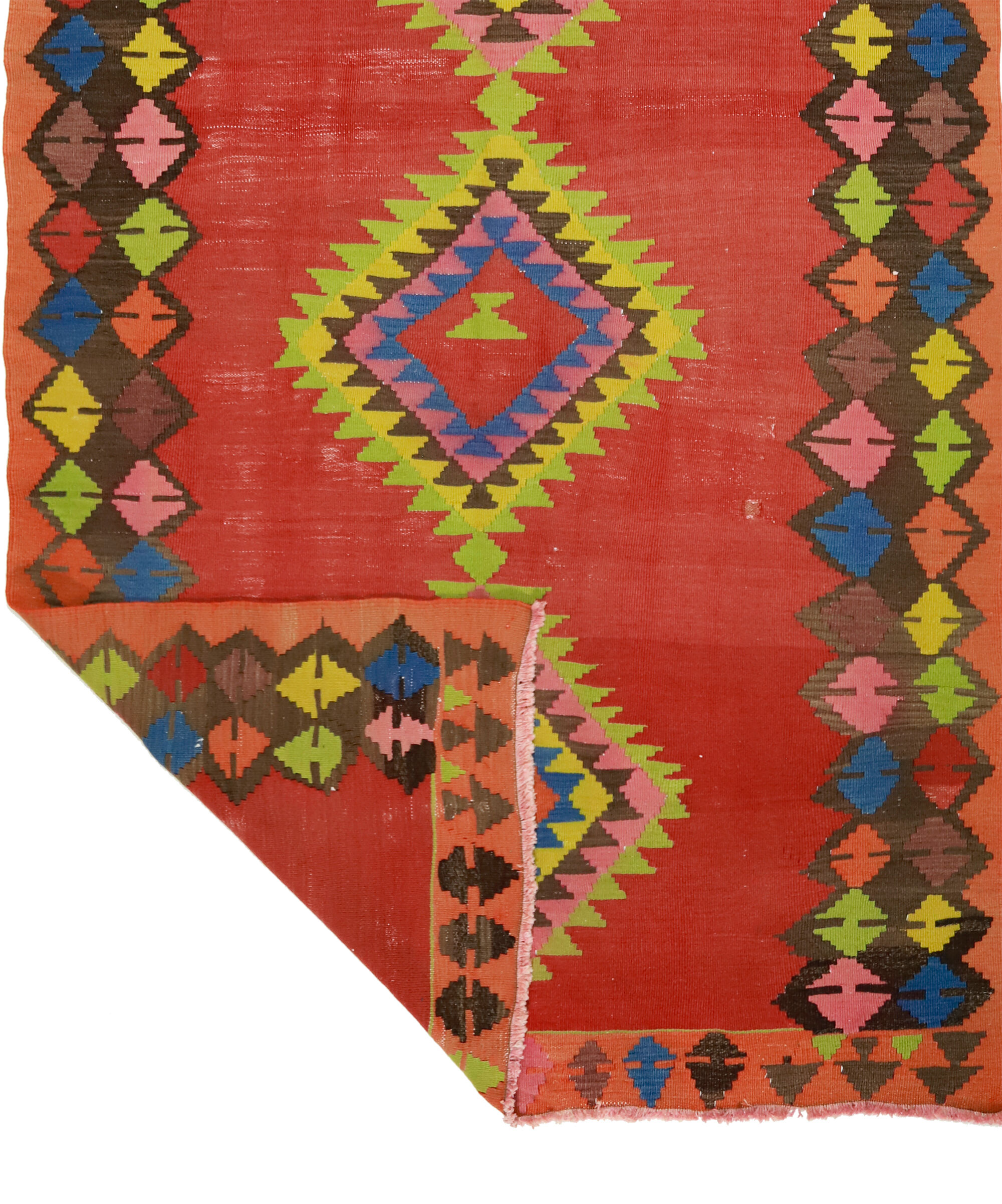 Anatolian handmade kilim rug 440 cm x 153 cm