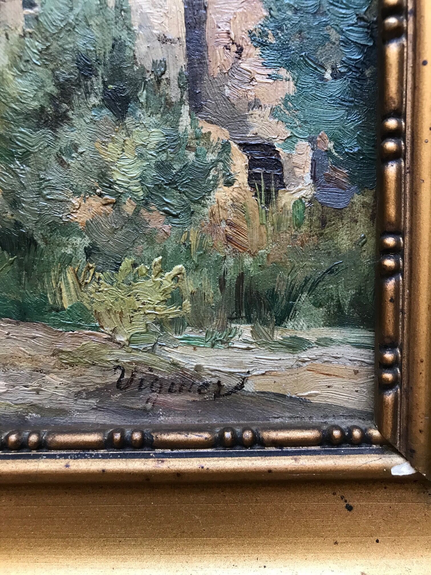 Tableau fortuné viguier paysage provençal