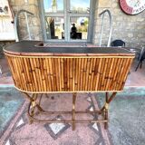Vintage rattan bar around 1960