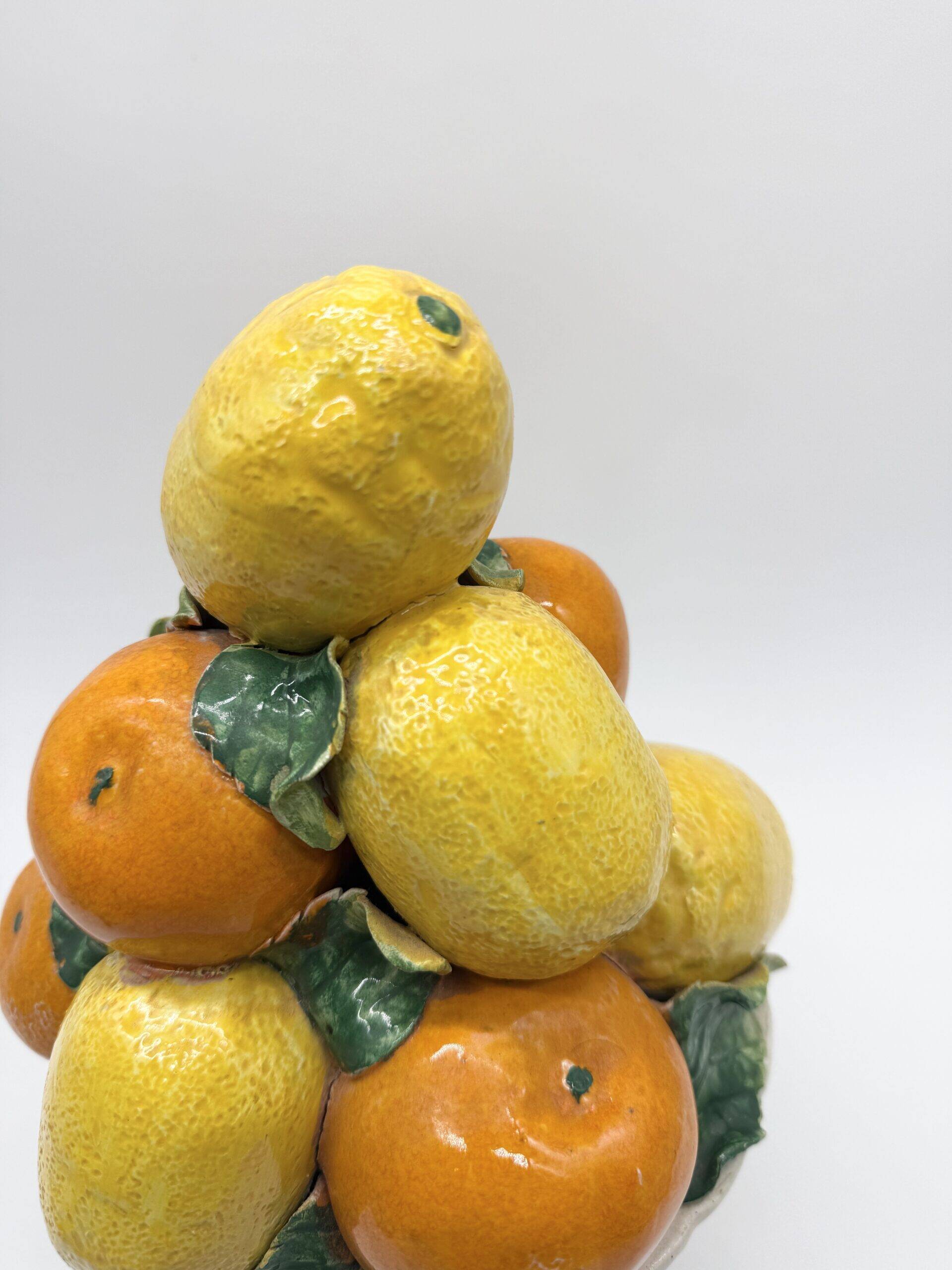 Majolica centrepiece – "Citrus Basket", Italy 1960s