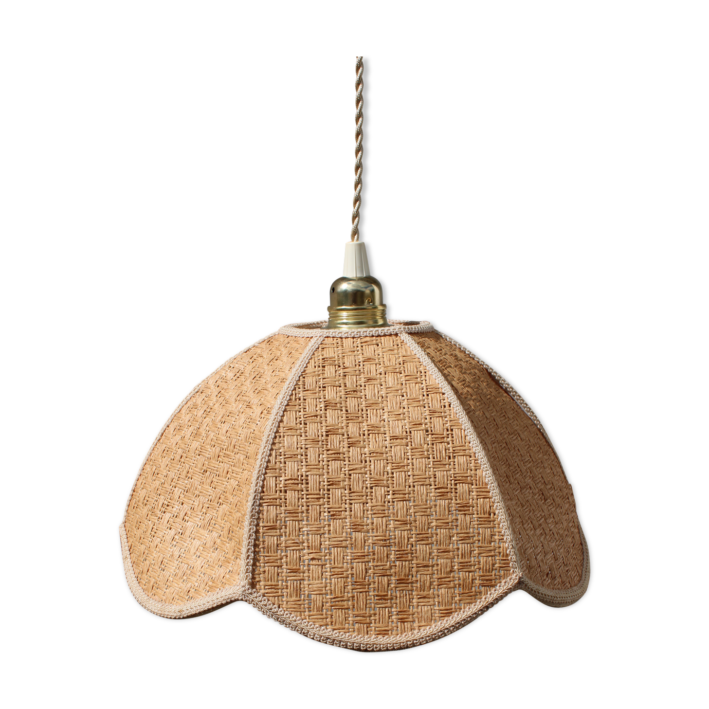 Realectrified rattan flower suspension