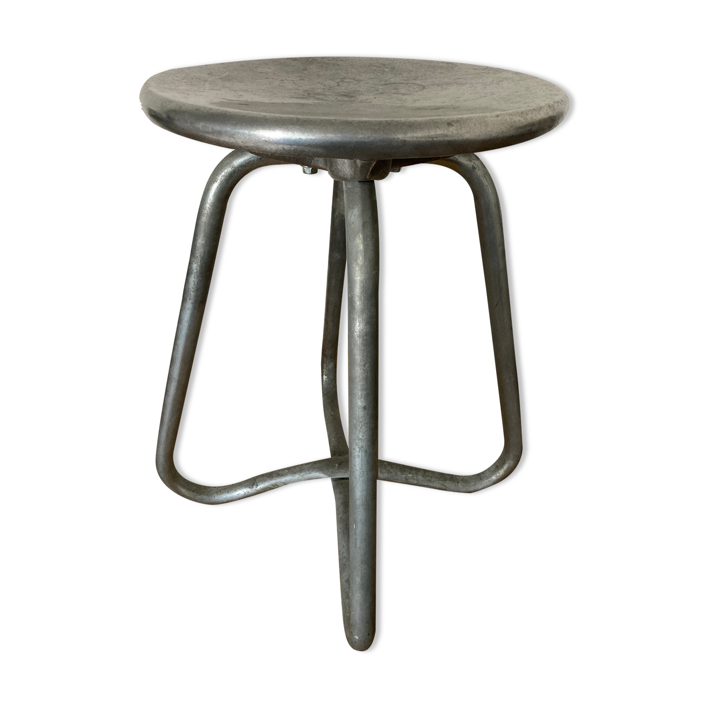 Habitat aluminium cast iron stool 1980