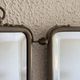 Vintage 1930s triptych barber mirror crocodile crystal - 30x69 cm