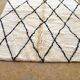 Moroccan Berber carpet Beni Ouarain with black diamonds 210 x 160 cm