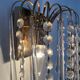 Pair of Italian wall lights Hollywood Regency with pendants and drops.