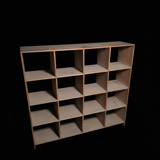 Solid wood workshop cabinet with compartments