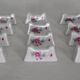 Lot de 12 couverts vintage en porcelaine française repose jolie décoration florale 4430