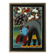Saidi Nakoko, Painting from the African Tingatinga school, oil on canvas, 1970s, framed.