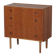 Danish teak chest of drawers, 1960s – 4 drawers, key and recessed handles
