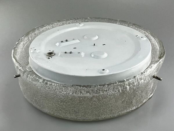 Plafonnier flush mount ice glass Hillebrand 60s