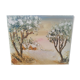Oil on canvas snowy landscape