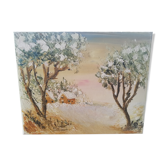 Oil on canvas snowy landscape