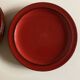 Set of 10 plates Hertha Bengtson Rosenthal 1970 in red stoneware.