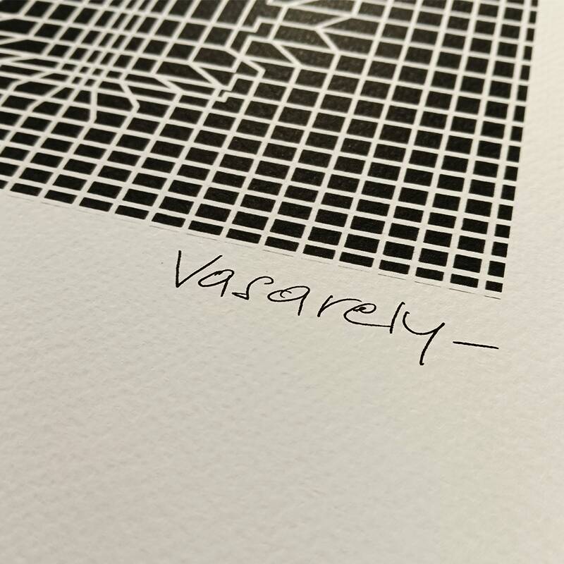 1970s Victor Vasarely Limited numbered Edition Lithograph.