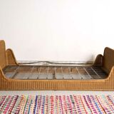 Vintage rattan sofa bed