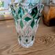 Vase Saint-Louis en cristal taillé vert – Art de la table & décoration