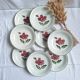 Deep plates / Salad plates with flower design, Sarreguemines model Emilie