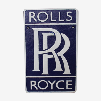 Plaque en fonte - Rolls Royce