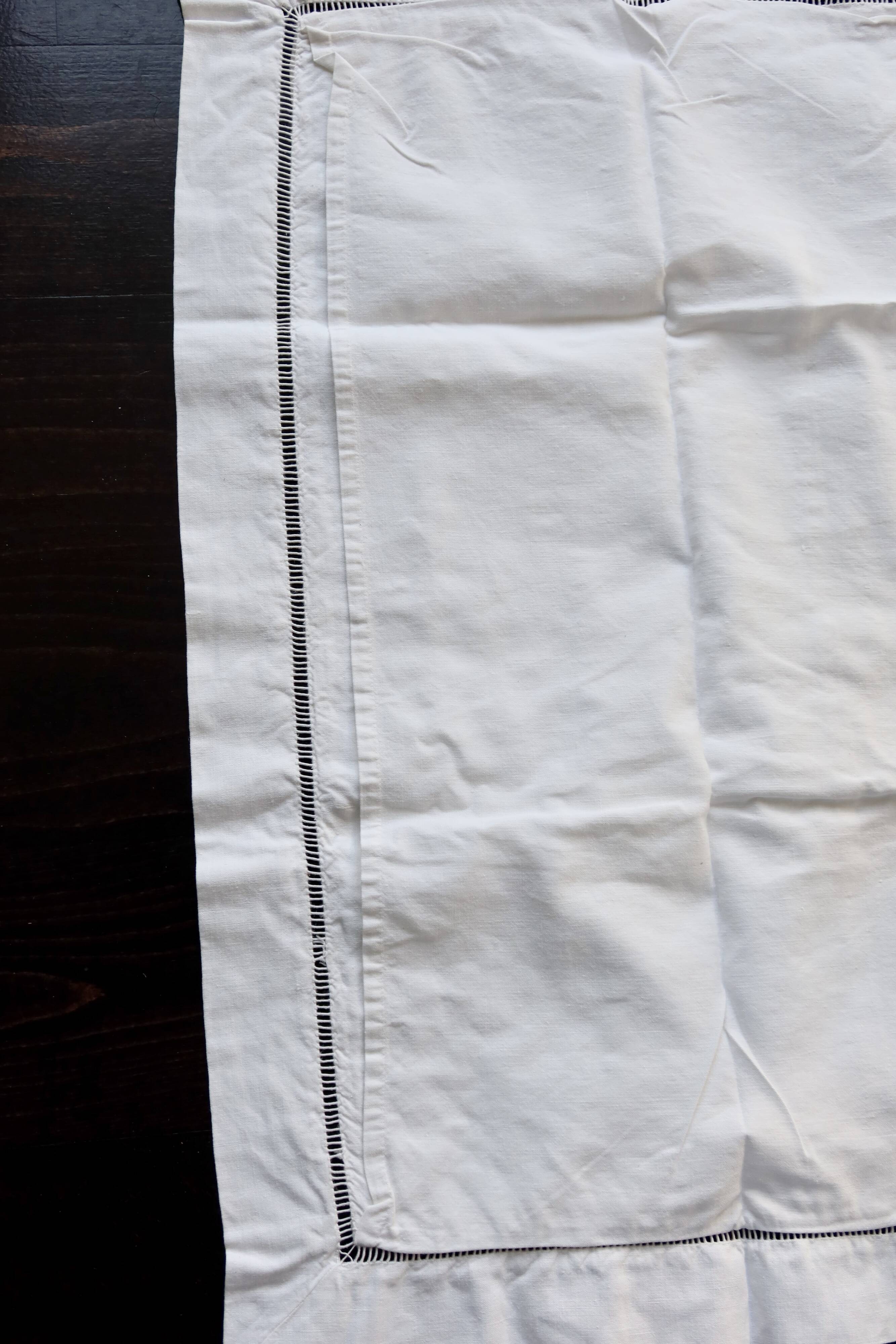 Antique embroidered pillowcase