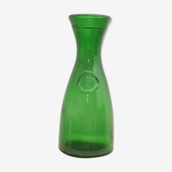 Glass carafe or vase with medallion