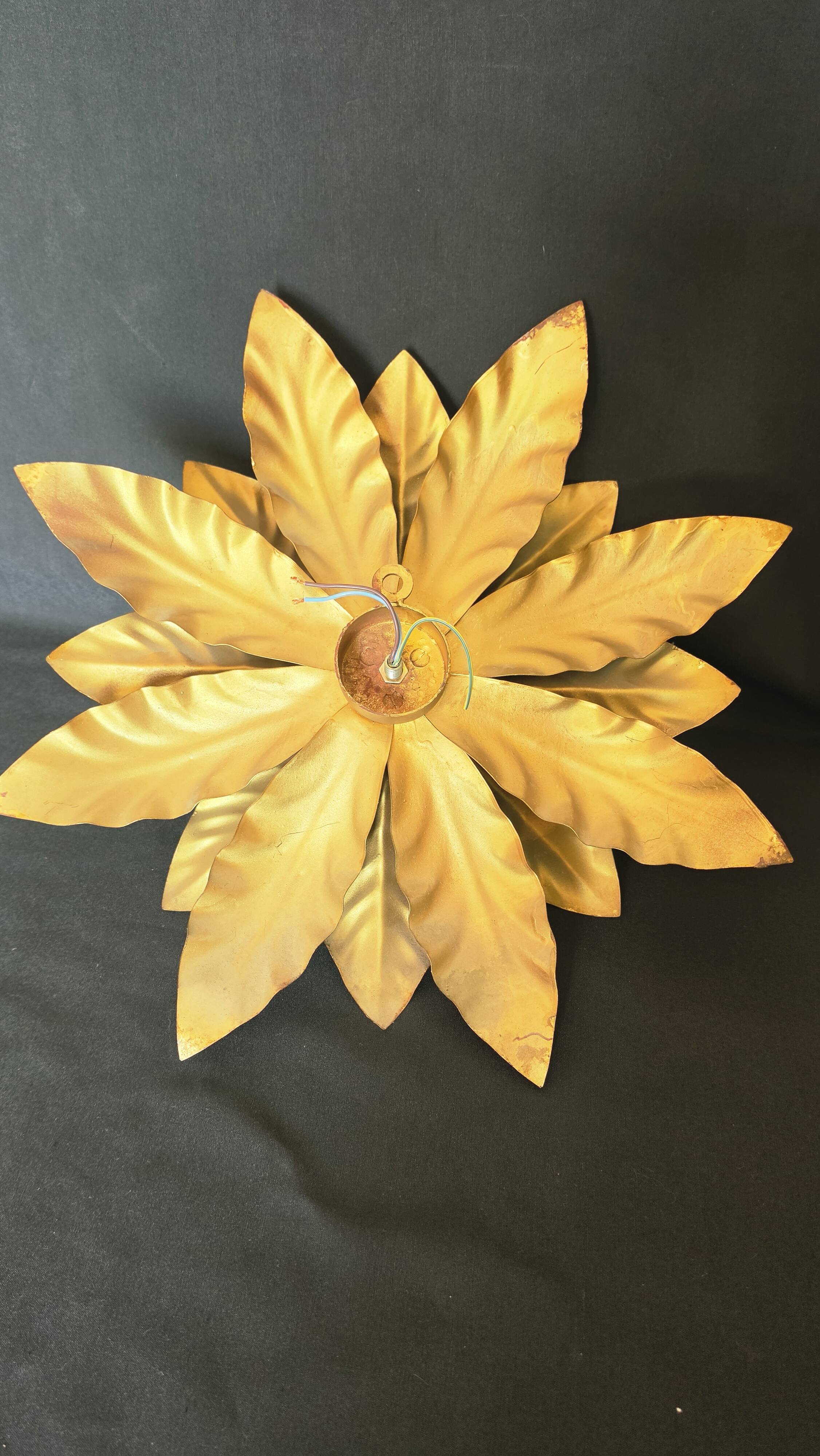 Vintage wall light "Sun and Flower" in the style of Banci Firenze (1960s)