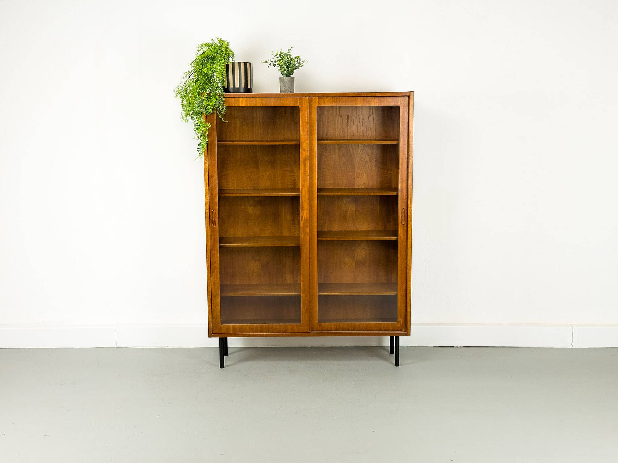 Danish Teak Cabinet with Glass Doors by Carlo Jensen for Hundevad & Co, 1960s