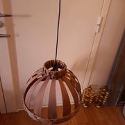 Scandinavian wooden slat suspension