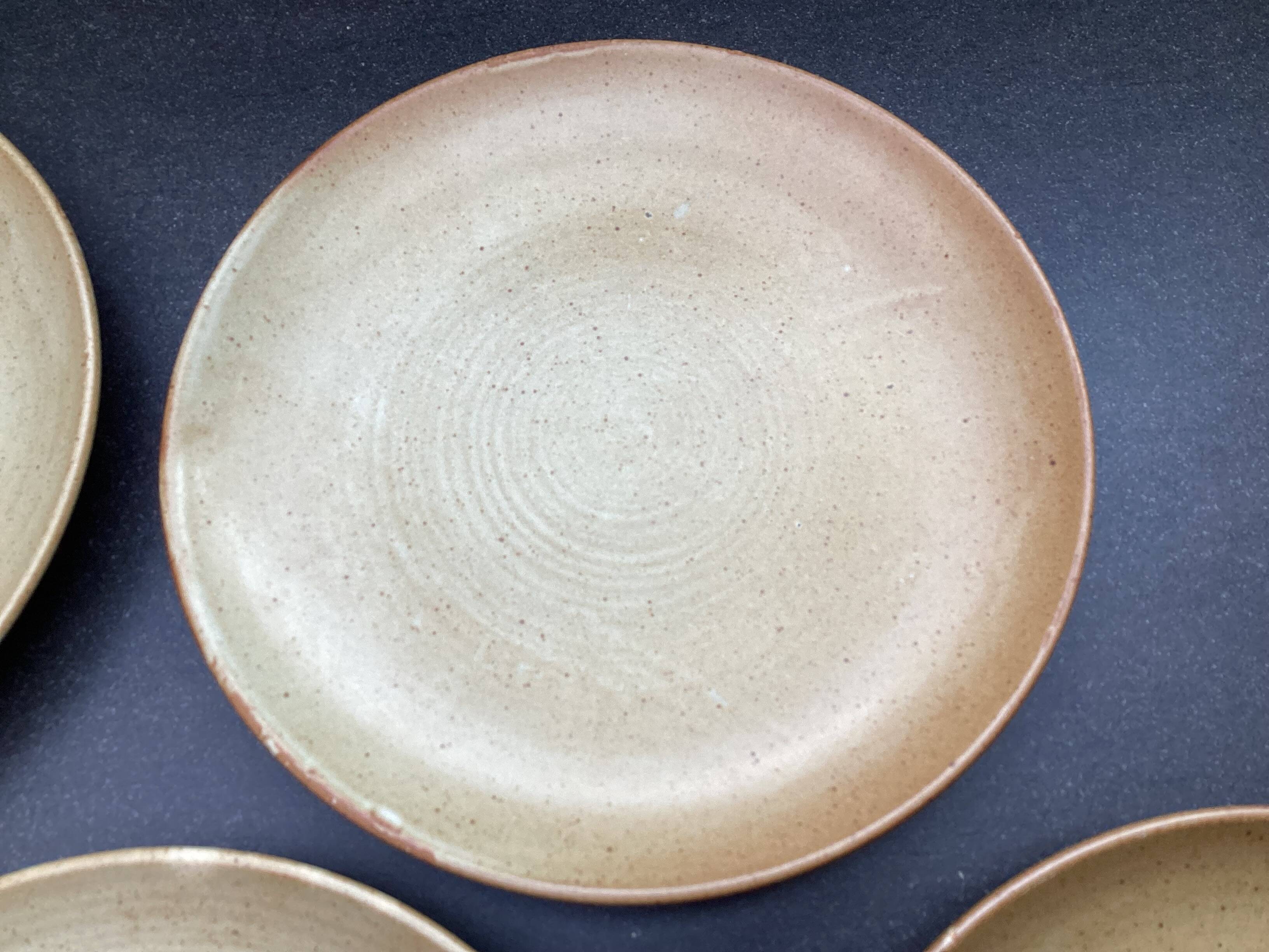 5 Village CNP stoneware dessert plates