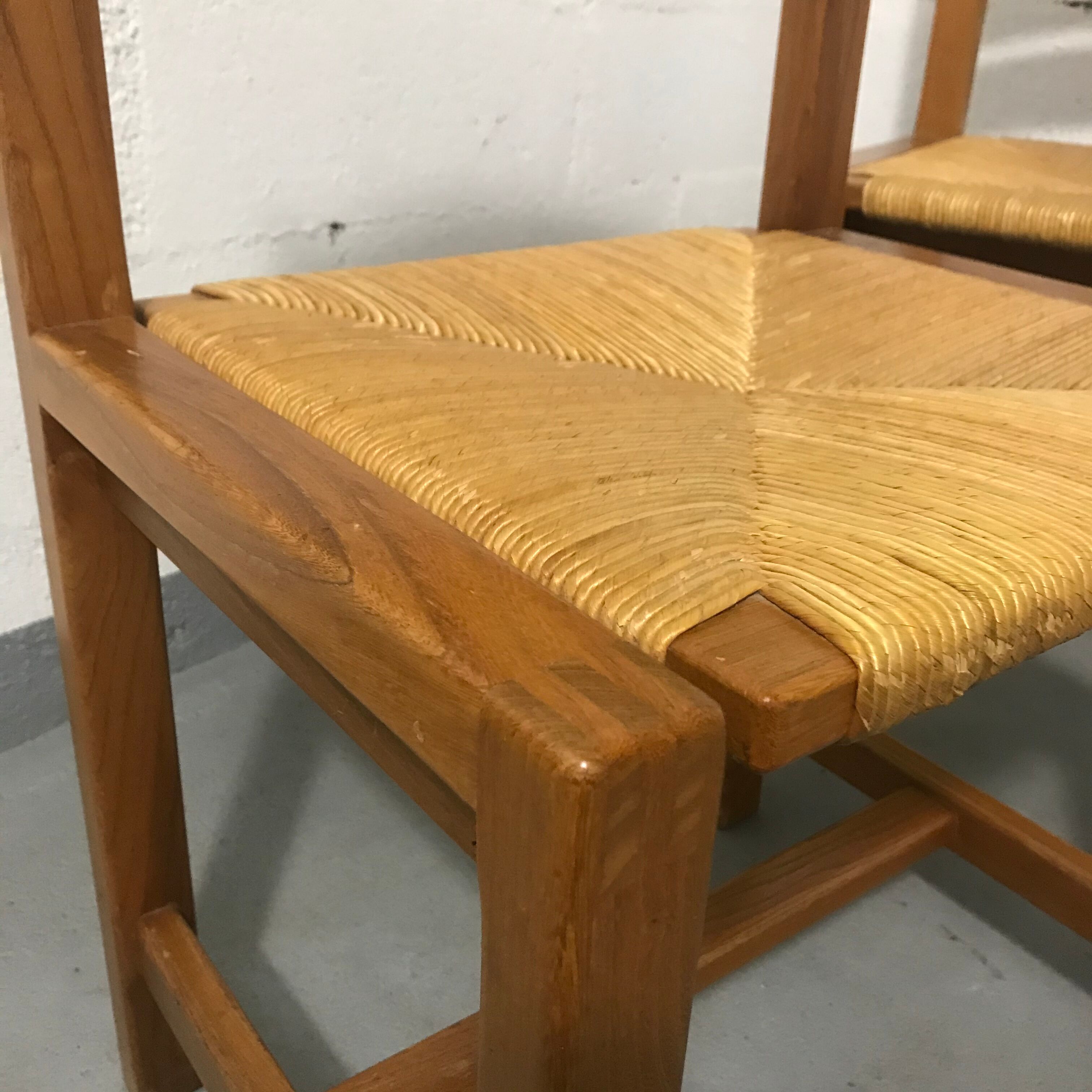 Maison Regain pair of chairs apparent assemblages mulched seating.