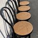 4 chaises bistrot cannées Thonet ZPM Radomsko en bois courbé