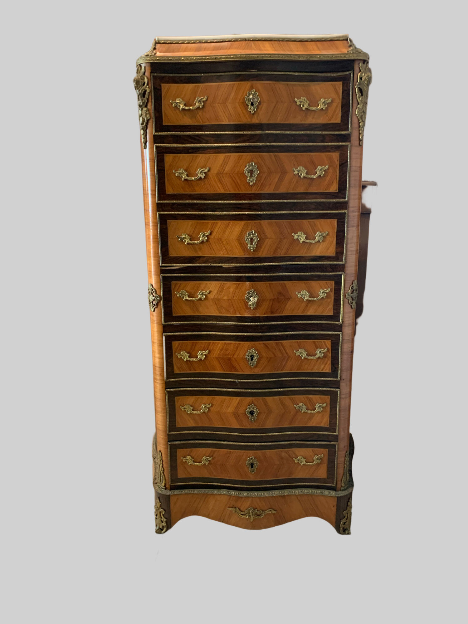Secretary Napoleon III in rosewood and rosewood Marble top