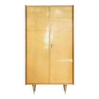 Vintage mid century modern 2-door wardrobe, 1950s