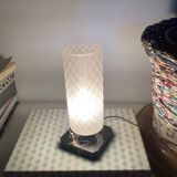 Art deco marble and glass lamp