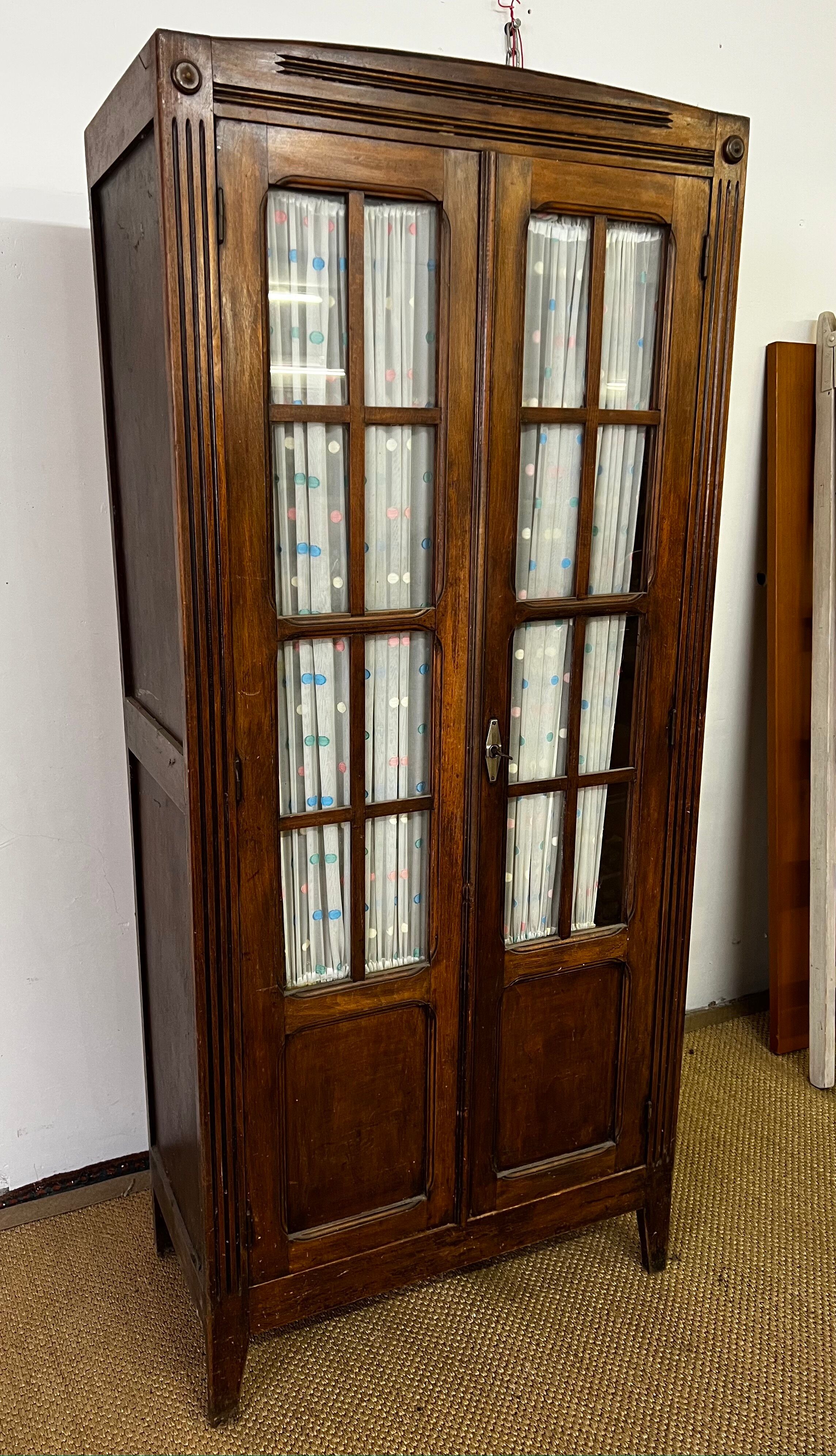 Old glazed Parisian wardrobe