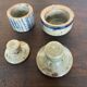 Duo of stoneware boxes