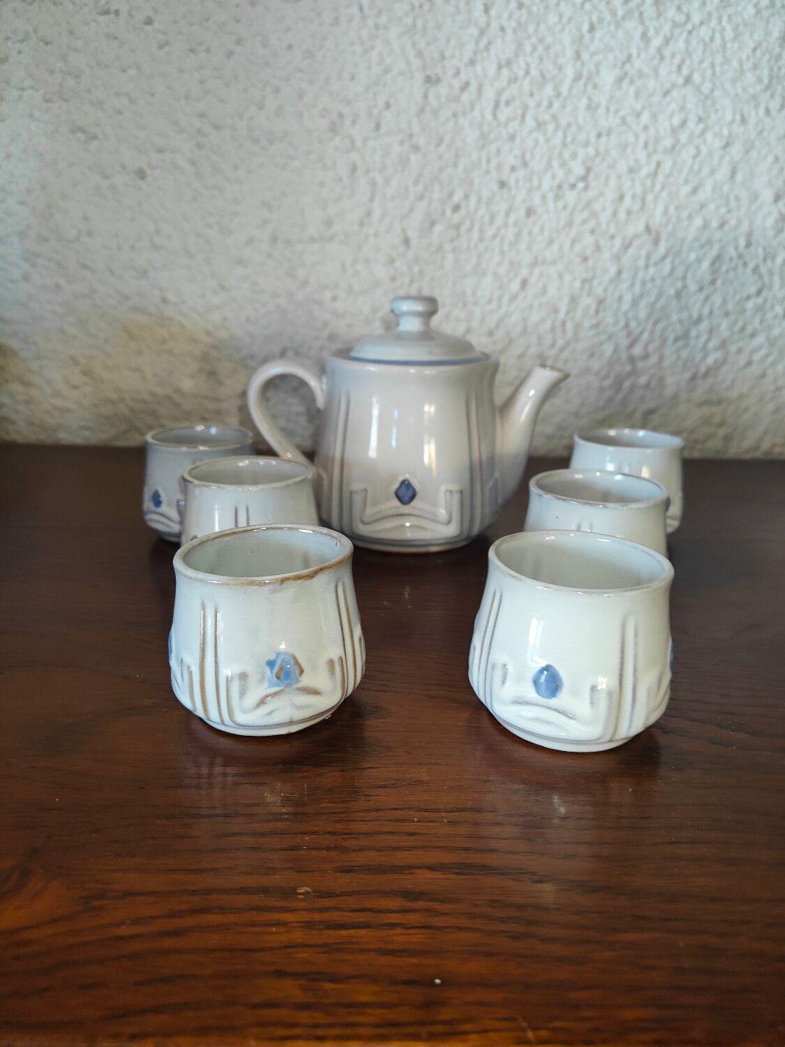 Vintage ceramic coffee set coffee maker with 6 cups