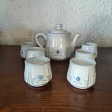 Vintage ceramic coffee set coffee maker with 6 cups