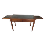 Wooden desk, leather top, extensions