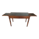 Wooden desk, leather top, extensions