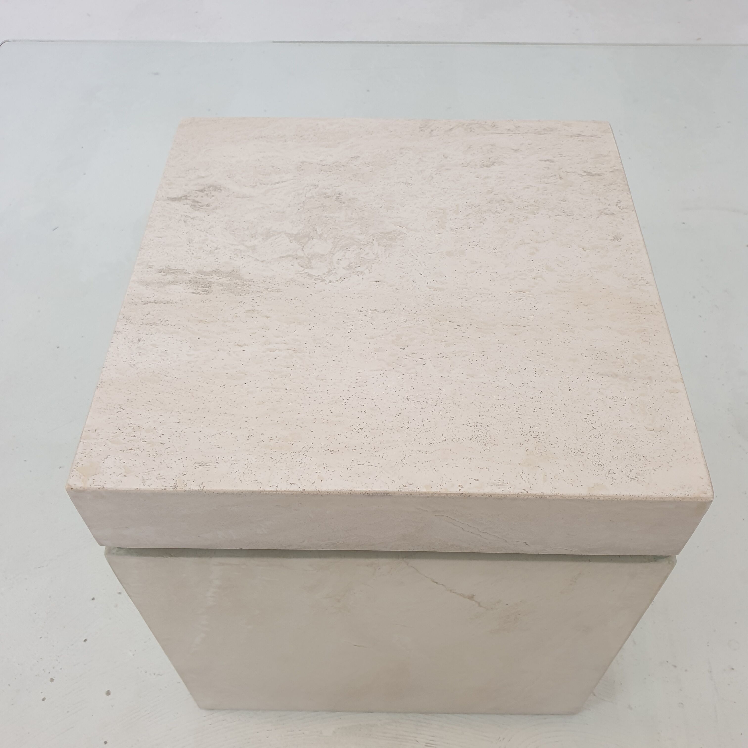 Italian travertine coffee table 1980s