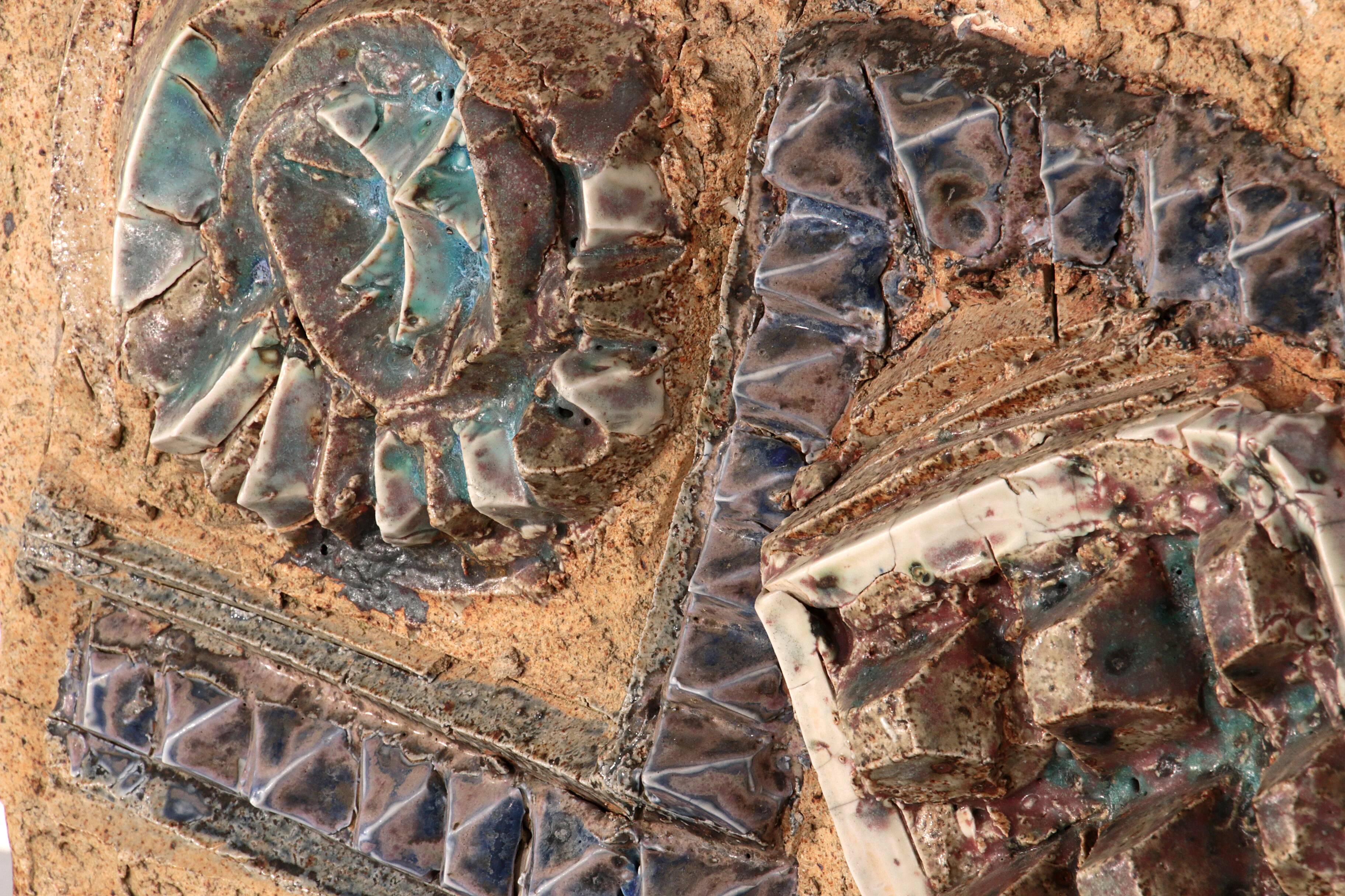 Very rare and large wall tile from Tue Poulsen 1970