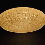 Large gold wall or ceiling flush mount glass light