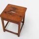 Industrial Square Wooden Stool with Handle, Belgium, 1920s