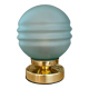 Vintage table lamp globe in blue frosted glass